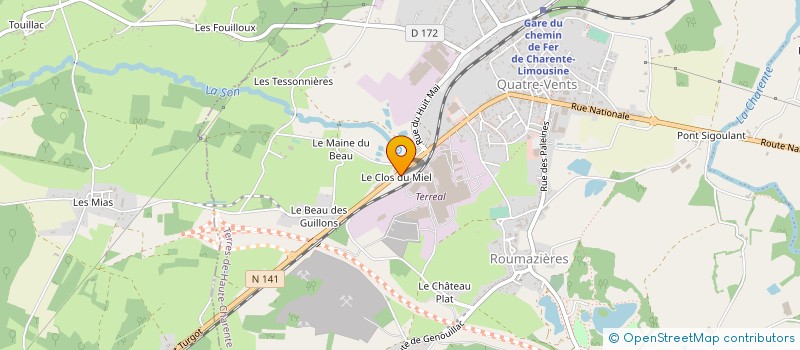 localisation de l'entreprise EARL DES MIAS à NIEUIL