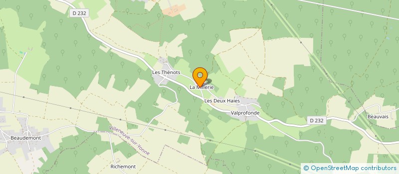 localisation de l'entreprise EARL DES MILVACHES à VILLENEUVE-SUR-YONNE