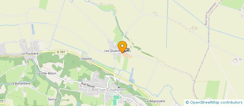 localisation de l'entreprise EARL DES MONDRINS à ROZ-SUR-COUESNON