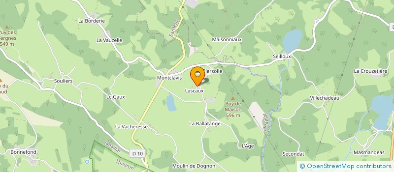 localisation de l'entreprise EARL DES MONTS DE LASCAUX à JANAILLAT