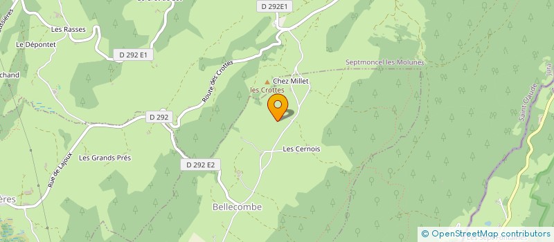 localisation de l'entreprise EARL DES MONTS JURA à BELLECOMBE