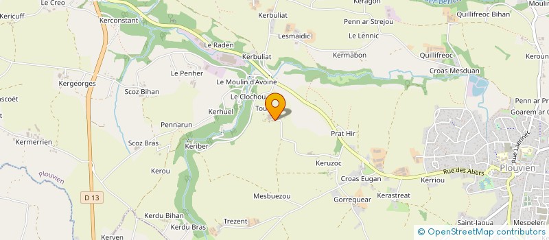 localisation de l'entreprise EARL DES MOULINS  PLOUVIEN