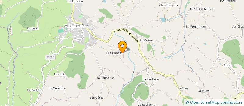 localisation de l'entreprise EARL DES OLMES à VILLECHENEVE
