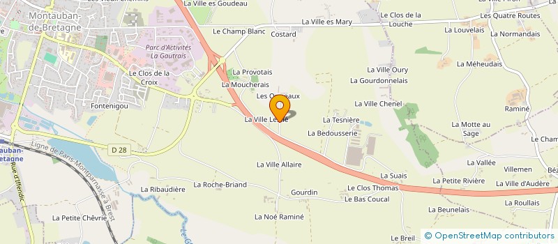 localisation de l'entreprise EARL DES ORMEAUX à MONTAUBAN-DE-BRETAGNE