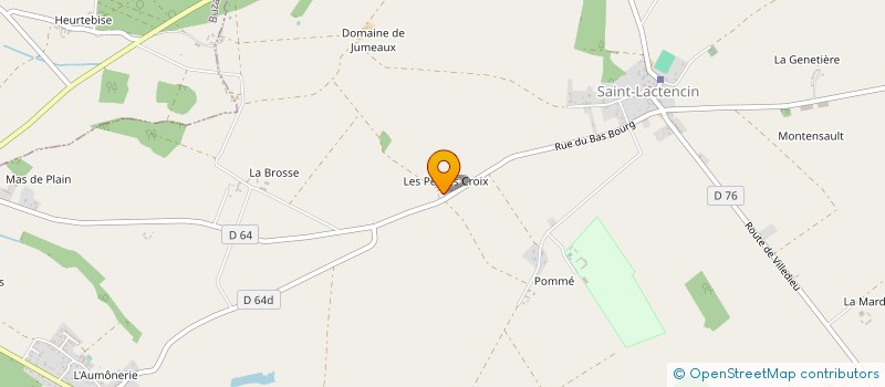 localisation de l'entreprise EARL DES PETITES CROIX à SAINT-LACTENCIN