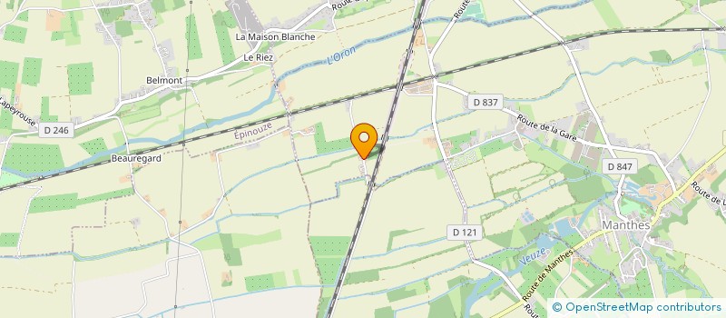 localisation de l'entreprise EARL DES PEUPLIERS  MANTHES