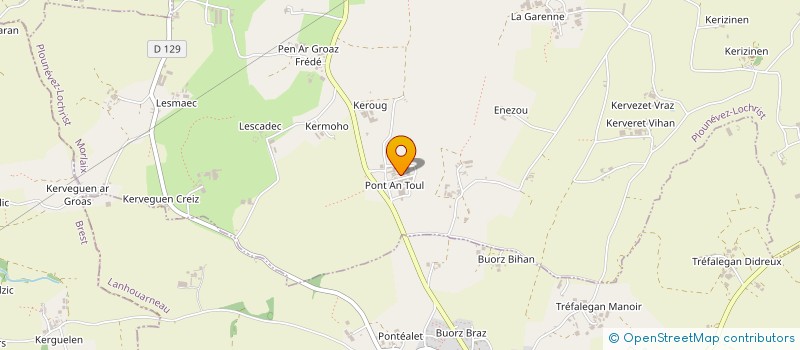 localisation de l'entreprise EARL DES PEUPLIERS  PLOUNEVEZ-LOCHRIST