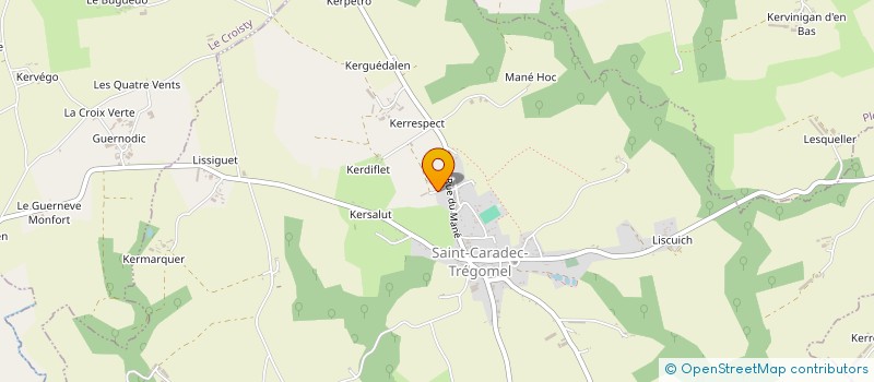 localisation de l'entreprise EARL DES PEUPLIERS à SAINT-CARADEC-TREGOMEL