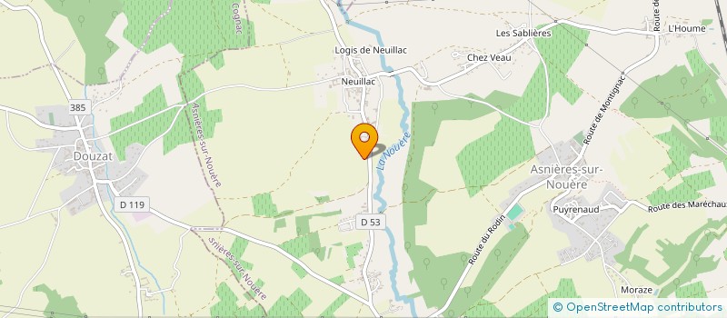 localisation de l'entreprise EARL DES PLANTES DE NOUERE à ASNIERES-SUR-NOUERE