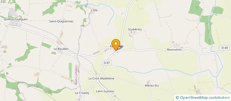 localisation de l'entreprise EARL DES PRAIRIES à KERGRIST-MOELOU