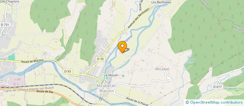 localisation de l'entreprise EARL DES PREALPES  MIRABEL-ET-BLACONS