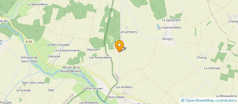 localisation de l'entreprise EARL DES PRES DE LA TOUCHE à LINGE