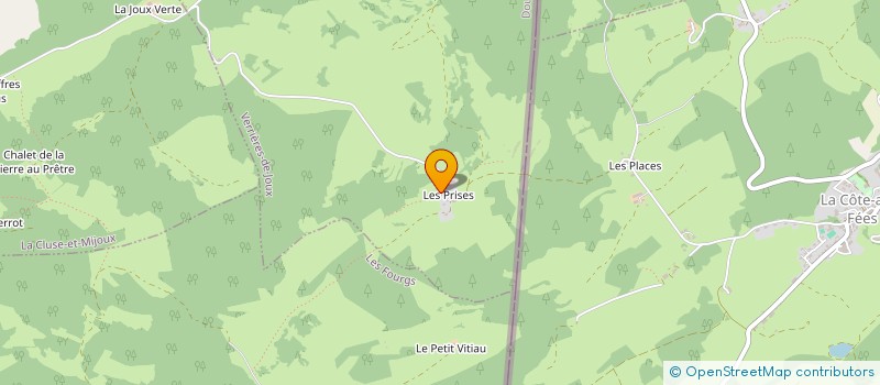 localisation de l'entreprise EARL DES PRISES à VERRIERES-DE-JOUX