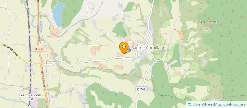 localisation de l'entreprise EARL DES QUATRES TREFLES  LA BAUME-CORNILLANE