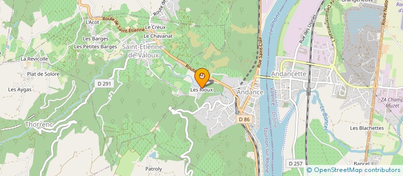 localisation de l'entreprise EARL DES RIOUX à ANDANCE