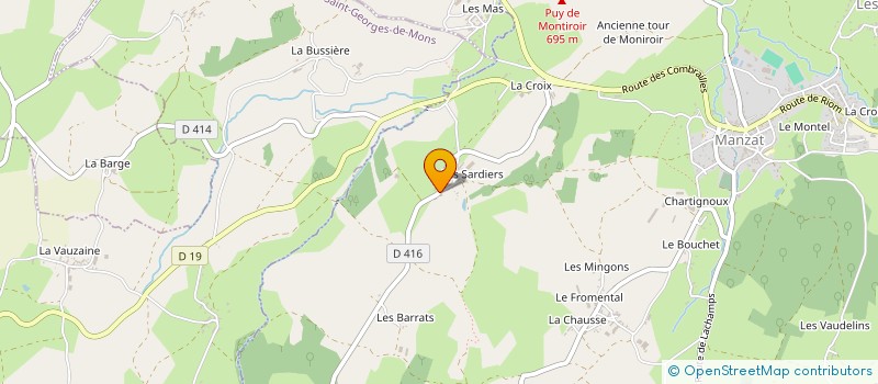 localisation de l'entreprise EARL DES SARDIERS à MANZAT