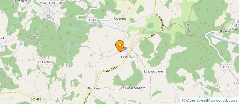 localisation de l'entreprise EARL DES SOURCES PERENNES  MONTROMANT