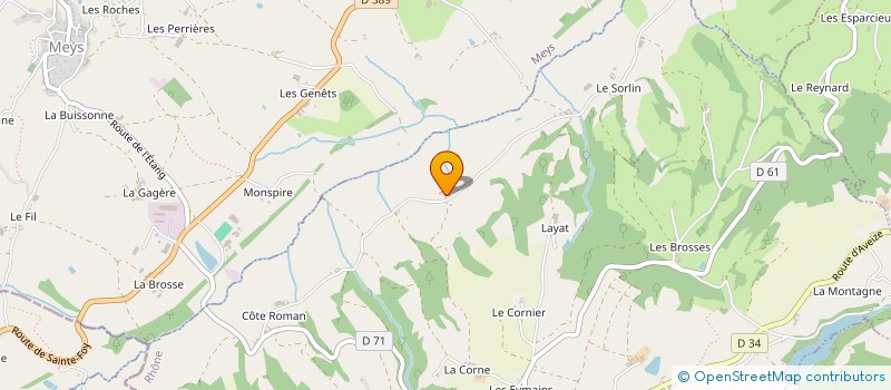localisation de l'entreprise EARL DES TERROUGES à GREZIEU-LE-MARCHE