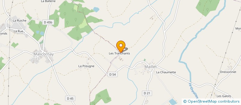 localisation de l'entreprise EARL DES TRANCHANTS à MAILLET