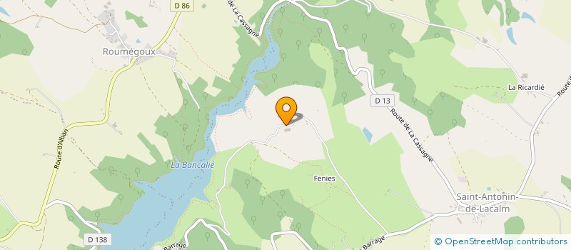 localisation de l'entreprise EARL DES VALLEES  TERRE-DE-BANCALIE