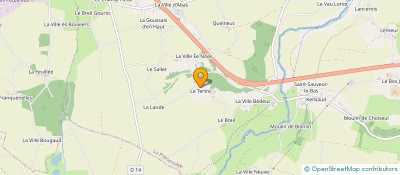 localisation de l'entreprise EARL DES VALLEES DU TERTRE  COETLOGON