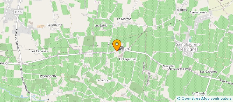 localisation de l'entreprise EARL DES VIGNOBLES MERILLIER  GAGEAC-ET-ROUILLAC