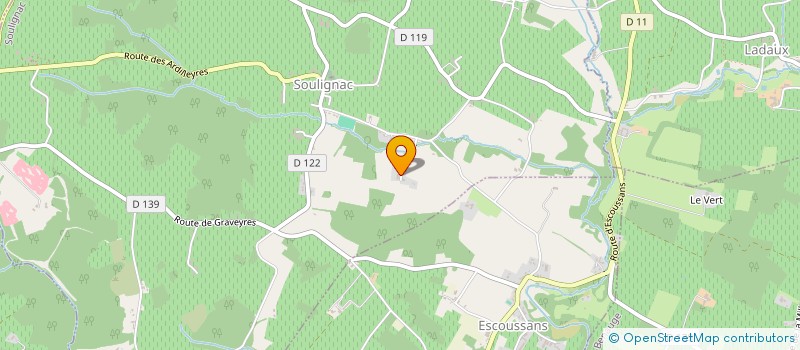 localisation de l'entreprise EARL DES VIGNOBLES PAILLET  SOULIGNAC