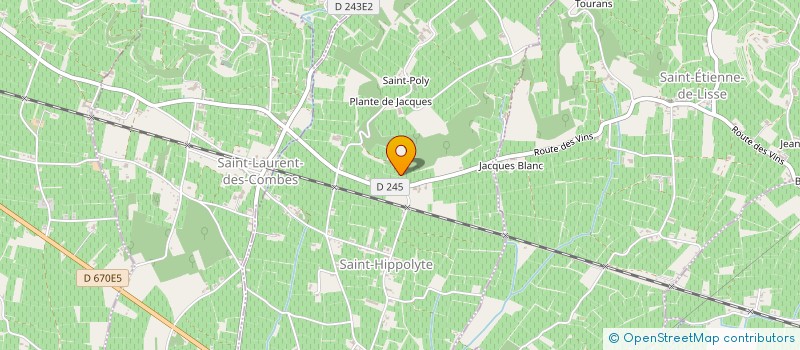 localisation de l'entreprise EARL DES VIGNOBLES THIERRY COURRECHE  SAINT-ETIENNE-DE-LISSE