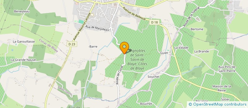 localisation de l'entreprise EARL DES VIGNOBLES TRIAS  SAINT-SAVIN