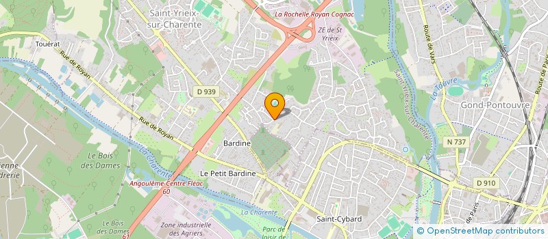 localisation de l'entreprise EARL DESBORDES  SAINT-YRIEIX-SUR-CHARENTE