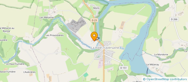 localisation de l'entreprise EARL DESHAYES à LA HAIE-TRAVERSAINE