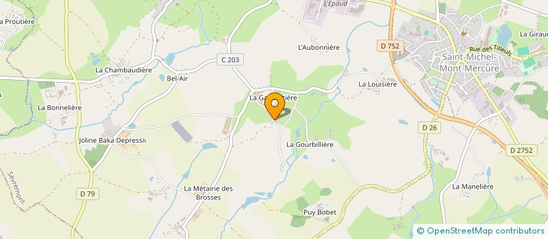 localisation de l'entreprise EARL DESSEVRE  POUZAUGES