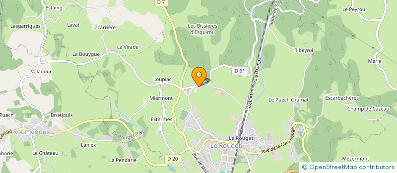 localisation de l'entreprise EARL DILHAC à LE ROUGET-PERS