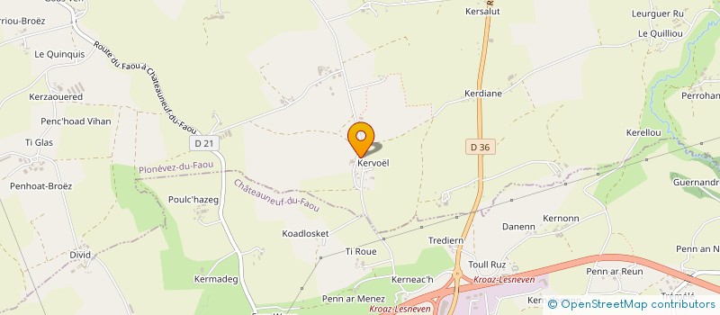 localisation de l'entreprise EARL DIRAISON à PLONEVEZ-DU-FAOU