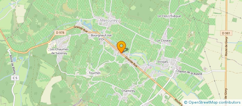 localisation de l'entreprise EARL DOMAINE BRINTET à MERCUREY