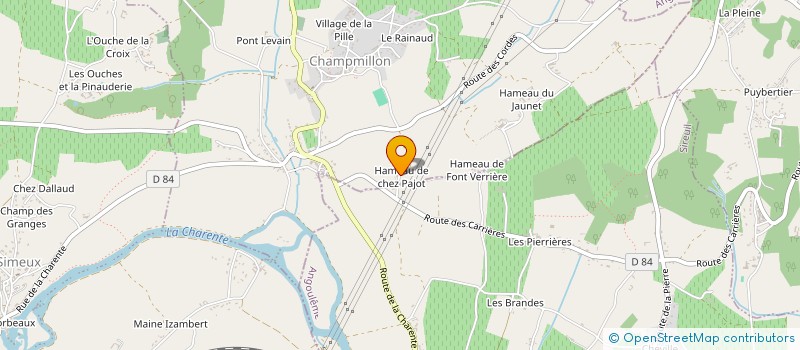 localisation de l'entreprise EARL DOMAINE DE CHEZ PAJOT à CHAMPMILLON