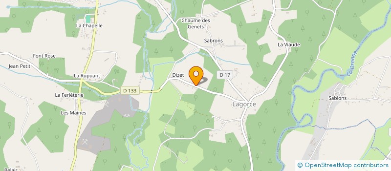 localisation de l'entreprise EARL DOMAINE DE DIZET  LAGORCE