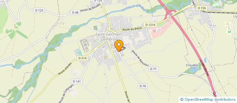 localisation de l'entreprise EARL DOMAINE DE L'ALLAGNON  MORIAT