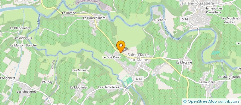 localisation de l'entreprise EARL DOMAINE DE LA COMBE à SAINT-FIACRE-SUR-MAINE