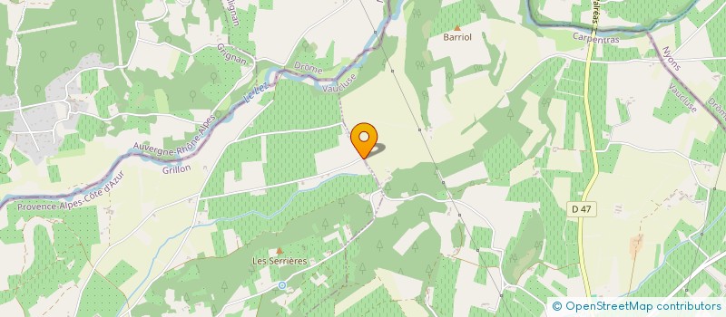 localisation de l'entreprise EARL DOMAINE DE LA CURE  GRILLON