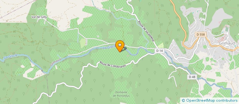 localisation de l'entreprise EARL DOMAINE DE LA GISCLE  COGOLIN