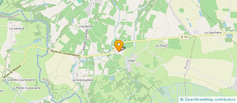 localisation de l'entreprise EARL DOMAINE DE PIERRE FOLLE à ROSNAY