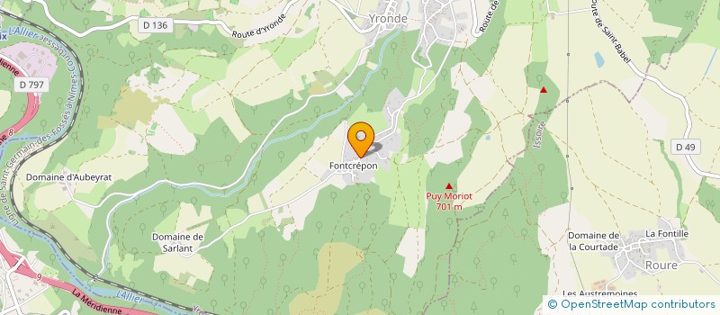 localisation de l'entreprise EARL DOMAINE DE SARLAT  YRONDE-ET-BURON