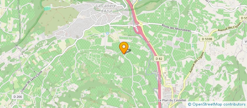 localisation de l'entreprise EARL DOMAINE DU GROS NORE à LA CADIERE-D'AZUR