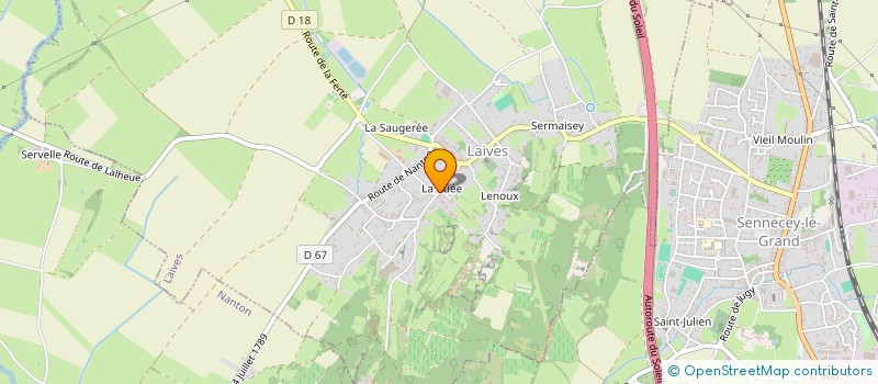 localisation de l'entreprise EARL DOMAINE DU MEIX PERRIER  LAIVES