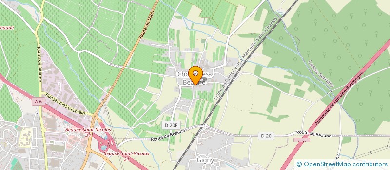 localisation de l'entreprise EARL DOMAINE MARTIN DUFOUR  CHOREY-LES-BEAUNE