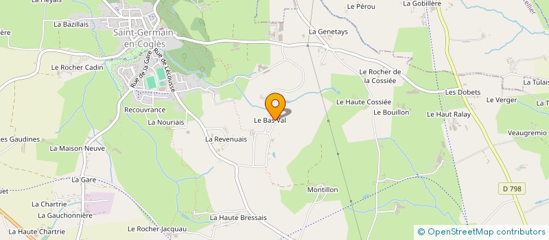 localisation de l'entreprise EARL DU BAS VAL à SAINT-GERMAIN-EN-COGLES