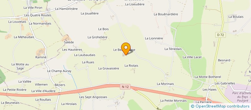 localisation de l'entreprise EARL DU BEAU CHENE à BEDEE
