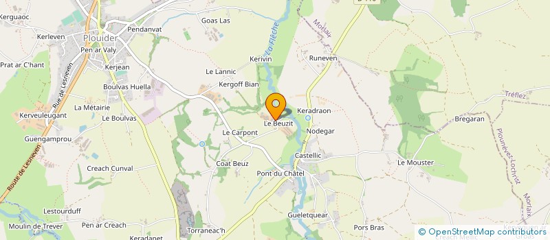 localisation de l'entreprise EARL DU BEUZIT à PLOUIDER