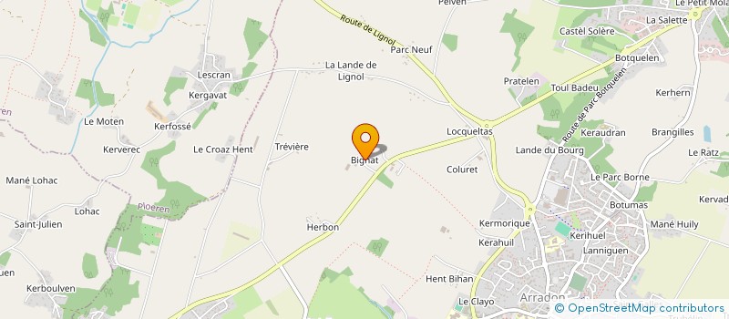 localisation de l'entreprise EARL DU BIGNAT à ARRADON